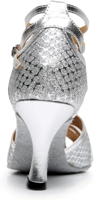 Women's Open Toe Latin Ballroom Dance Shoes Rumba Party Wedding Tango Dance Sandals QRX031
