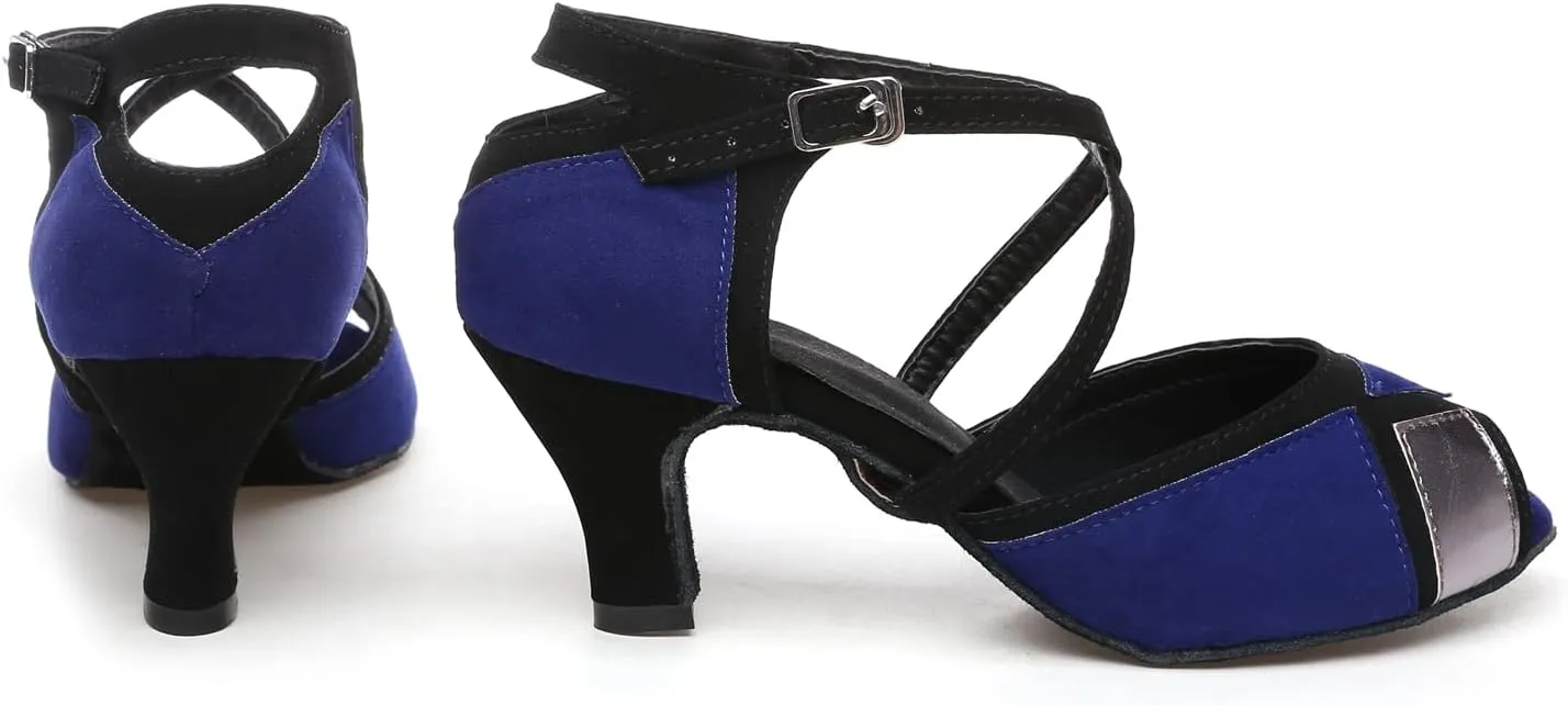 Women's Open Toe Latin Ballroom Dance Shoes Rumba Party Wedding Tango Dance Sandals QRX038