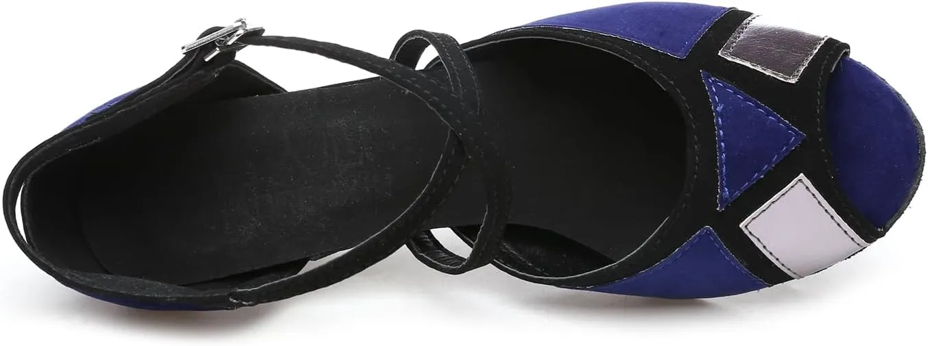 Women's Open Toe Latin Ballroom Dance Shoes Rumba Party Wedding Tango Dance Sandals QRX038