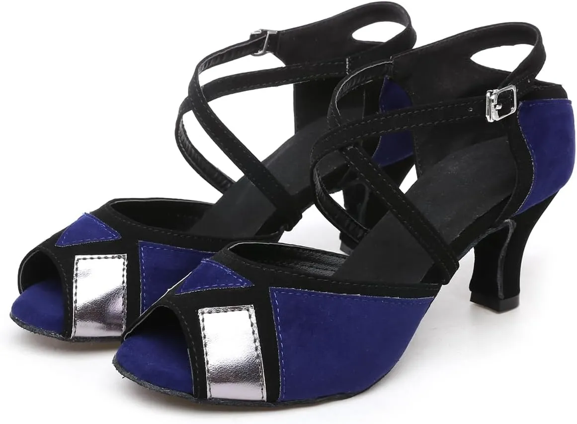 Women's Open Toe Latin Ballroom Dance Shoes Rumba Party Wedding Tango Dance Sandals QRX038