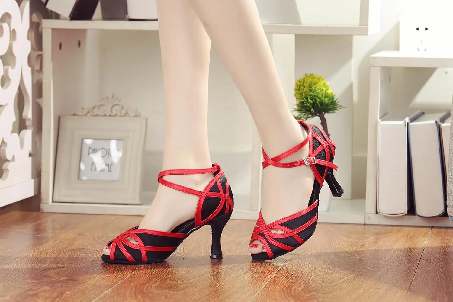 Women's Open Toe Latin Ballroom Dance Shoes Rumba Party Wedding Tango Dance Sandals QRX050