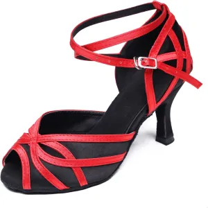 Women's Open Toe Latin Ballroom Dance Shoes Rumba Party Wedding Tango Dance Sandals QRX050