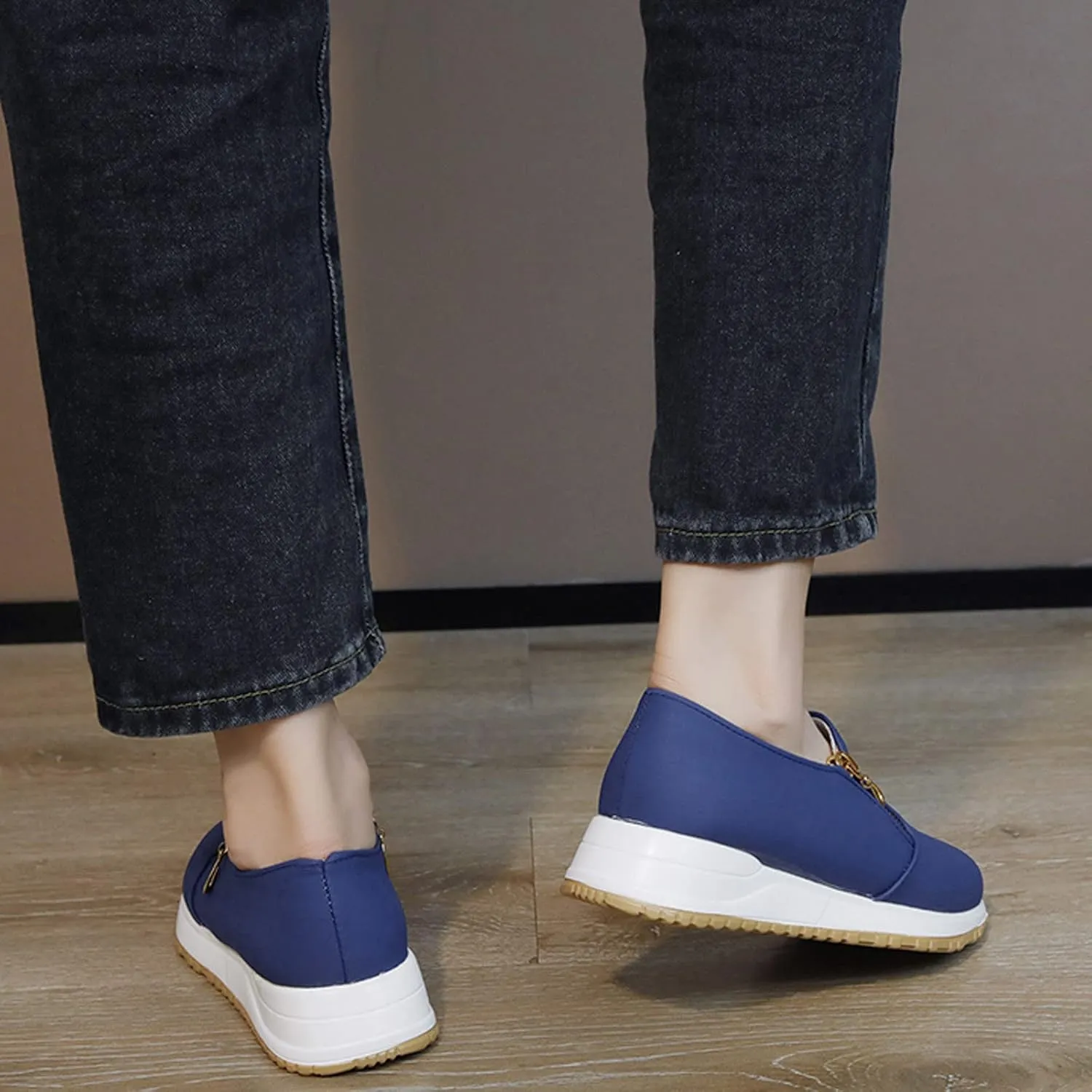 Womens Orthopedic Diabetic Shoes Slip On Walking Sneakers with Arch Support Comfortable Casual Loafers Plantar Fasciitis Relief Foot Heel Pain