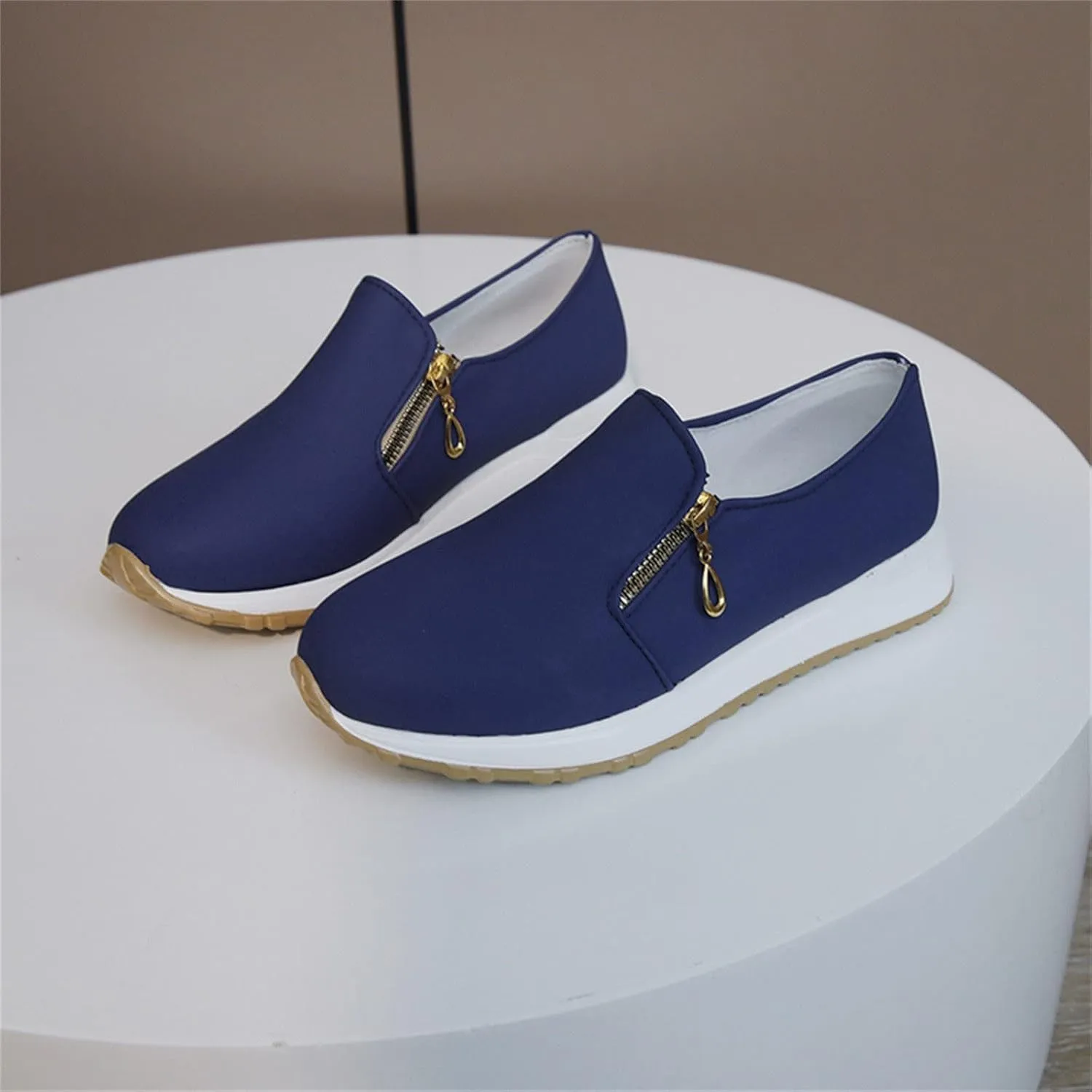 Womens Orthopedic Diabetic Shoes Slip On Walking Sneakers with Arch Support Comfortable Casual Loafers Plantar Fasciitis Relief Foot Heel Pain