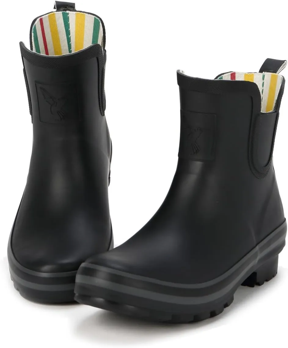 Women's Rain Boot Ankle Boots Meadow Wellies Garden Boot UK Brand
