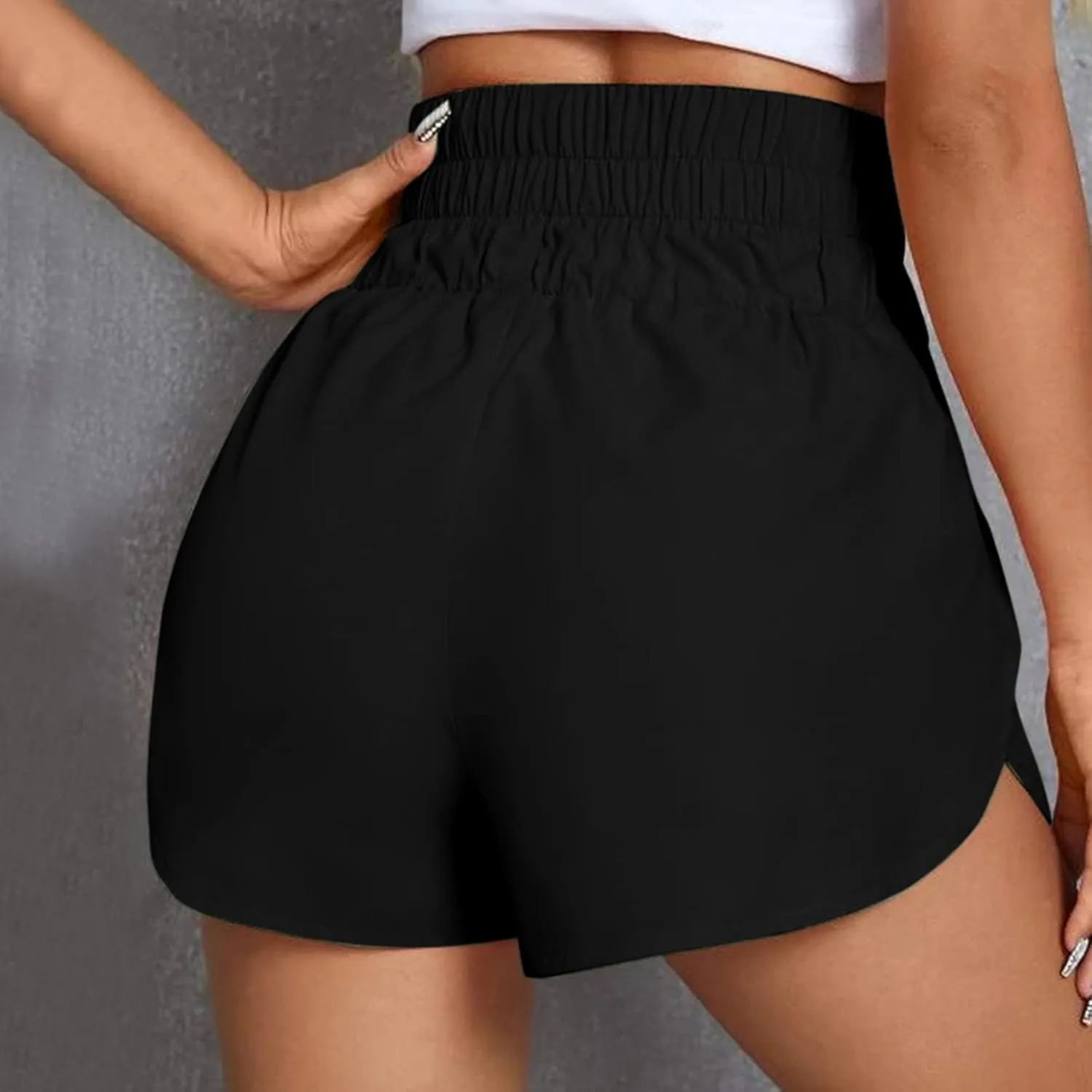 Women's Running Athletic Shorts High Waisted Dry Fit Shorts Lined Workout Shorts Active Gym Pockets