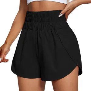 Women's Running Athletic Shorts High Waisted Dry Fit Shorts Lined Workout Shorts Active Gym Pockets