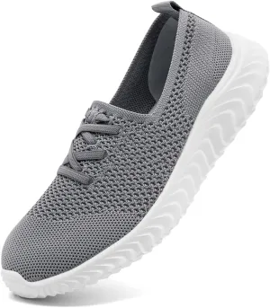 Women's Slip on Tennis Shoes Walking Running Non Slip Sneakers Lightweight Breathable Casual Fashion Comfortable Athletic Gym Sports Sneakers