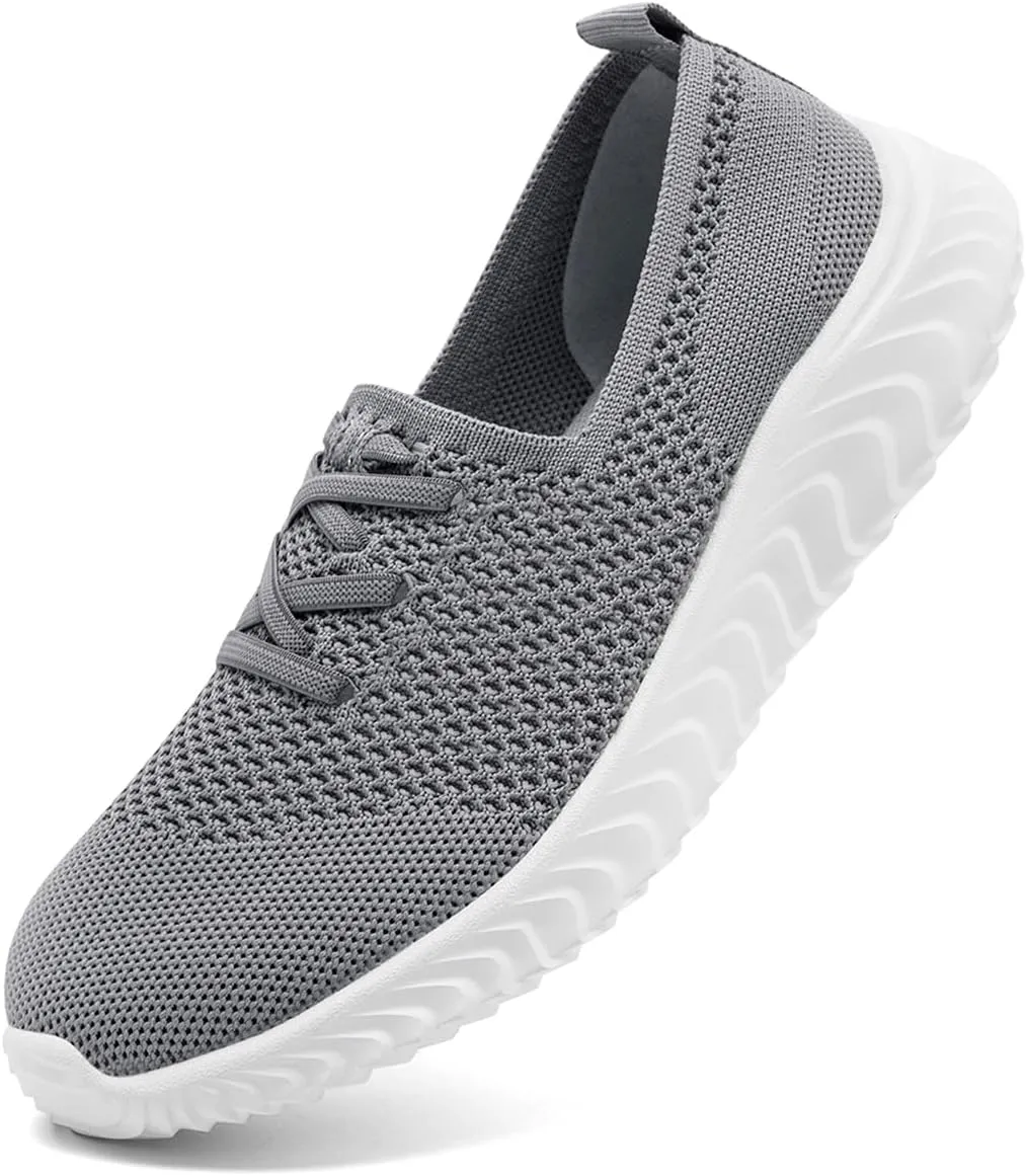 Women's Slip on Tennis Shoes Walking Running Non Slip Sneakers Lightweight Breathable Casual Fashion Comfortable Athletic Gym Sports Sneakers