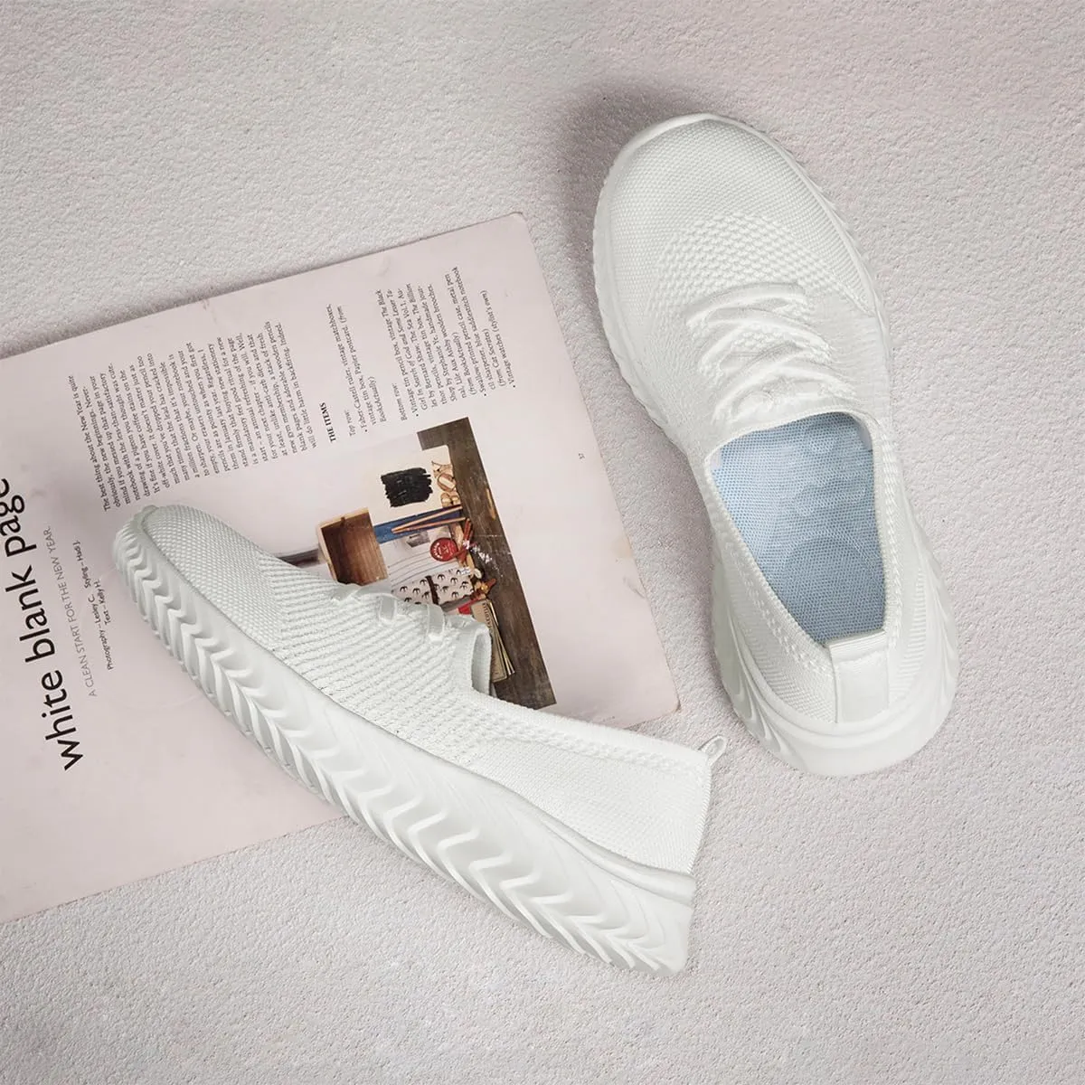 Women's Slip on Tennis Shoes Walking Running Non Slip Sneakers Lightweight Breathable Casual Fashion Comfortable Athletic Gym Sports Sneakers