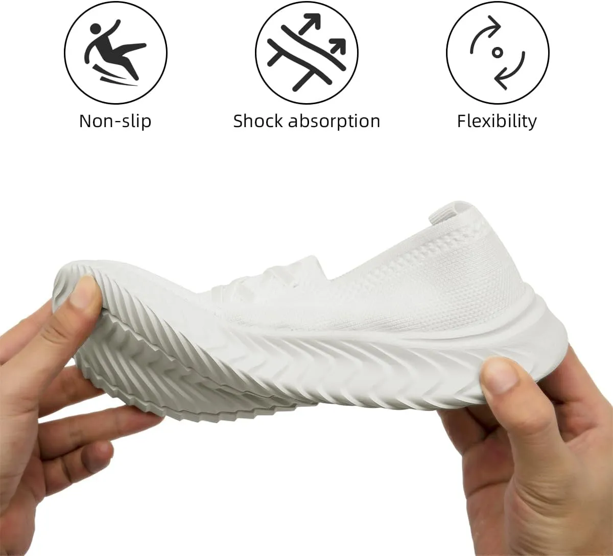 Women's Slip on Tennis Shoes Walking Running Non Slip Sneakers Lightweight Breathable Casual Fashion Comfortable Athletic Gym Sports Sneakers