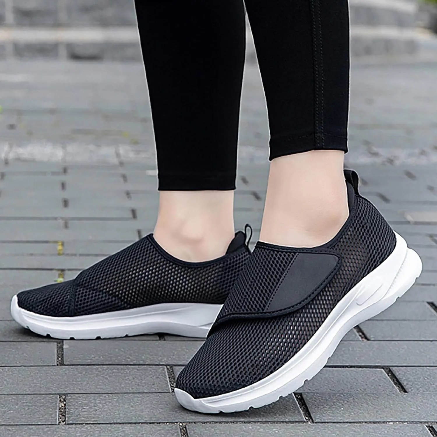 Women's Soft Orthopedic Shoes Breathable Woven Go Walking Slip On Foam Shoes Arch Support Hands Women Flat Dress Shoes
