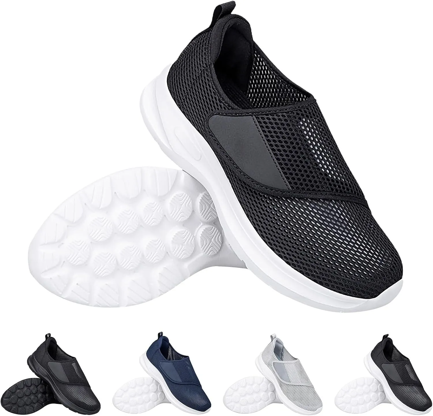 Women's Soft Orthopedic Shoes Breathable Woven Go Walking Slip On Foam Shoes Arch Support Hands Women Flat Dress Shoes
