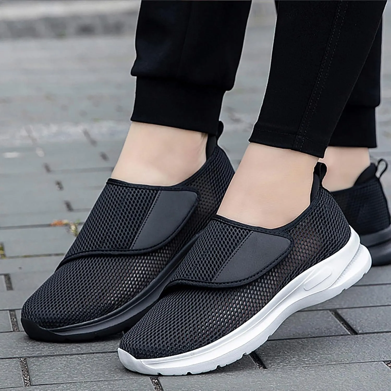 Women's Soft Orthopedic Shoes Breathable Woven Go Walking Slip On Foam Shoes Arch Support Hands Women Flat Dress Shoes
