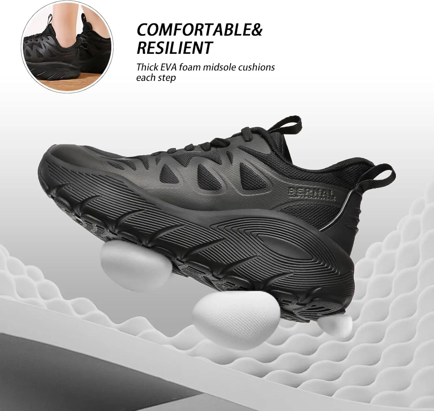 Women's Walking Shoes Cushion Running Tennis Shoes Non-Slip Comfortable Breathable Workout Gym Sports Athletic Sneakers