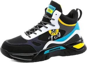 YAXE Unisexs Lace-up Fashion Chunky Dad Sneakers