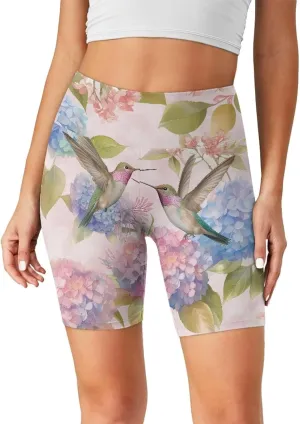 Yewattles Women's Athletic Shorts High Waisted Running Shorts Breathbale Sporty Short Gym Elastic Workout Shorts